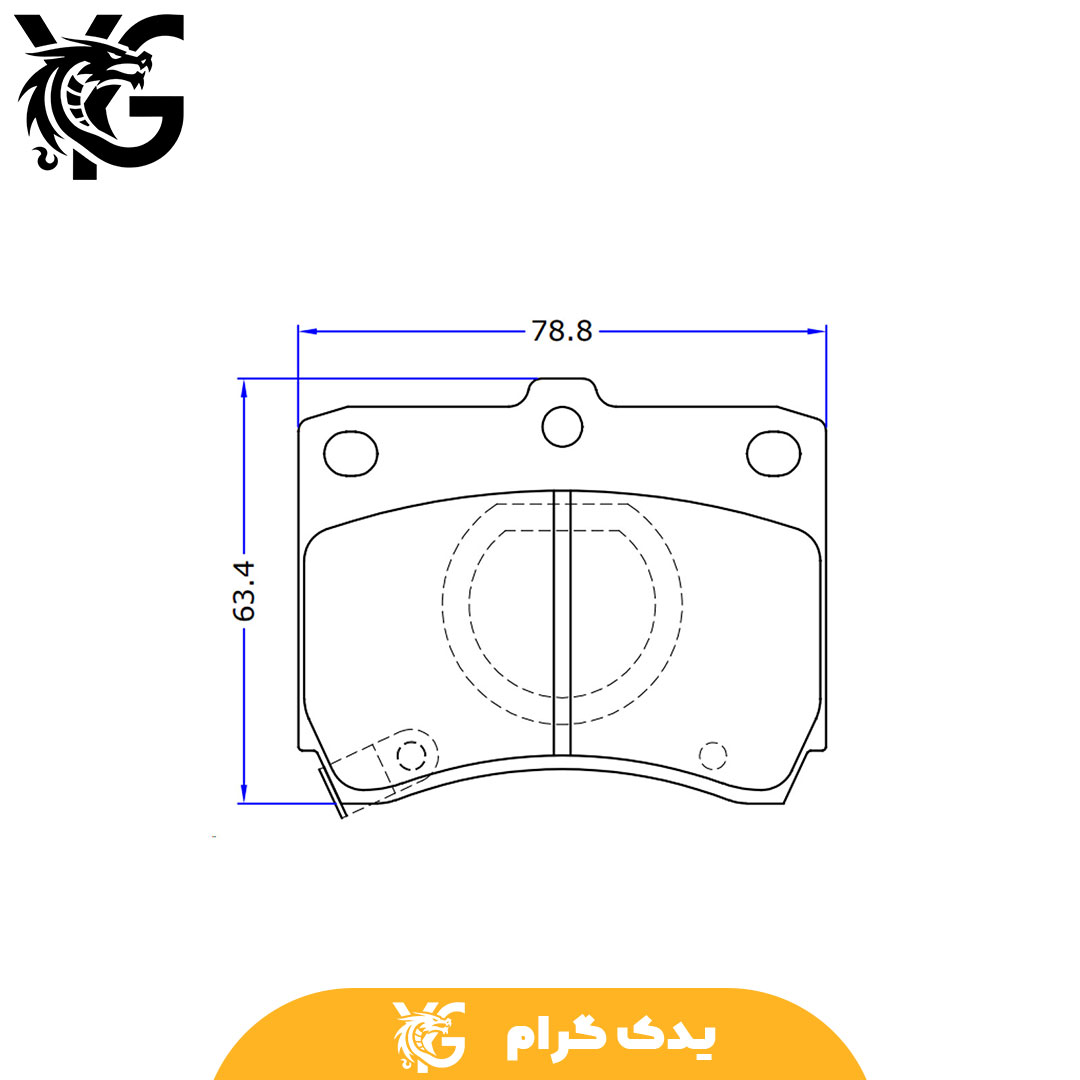 خرید لنت ترمز جلو پراید پارس آبی